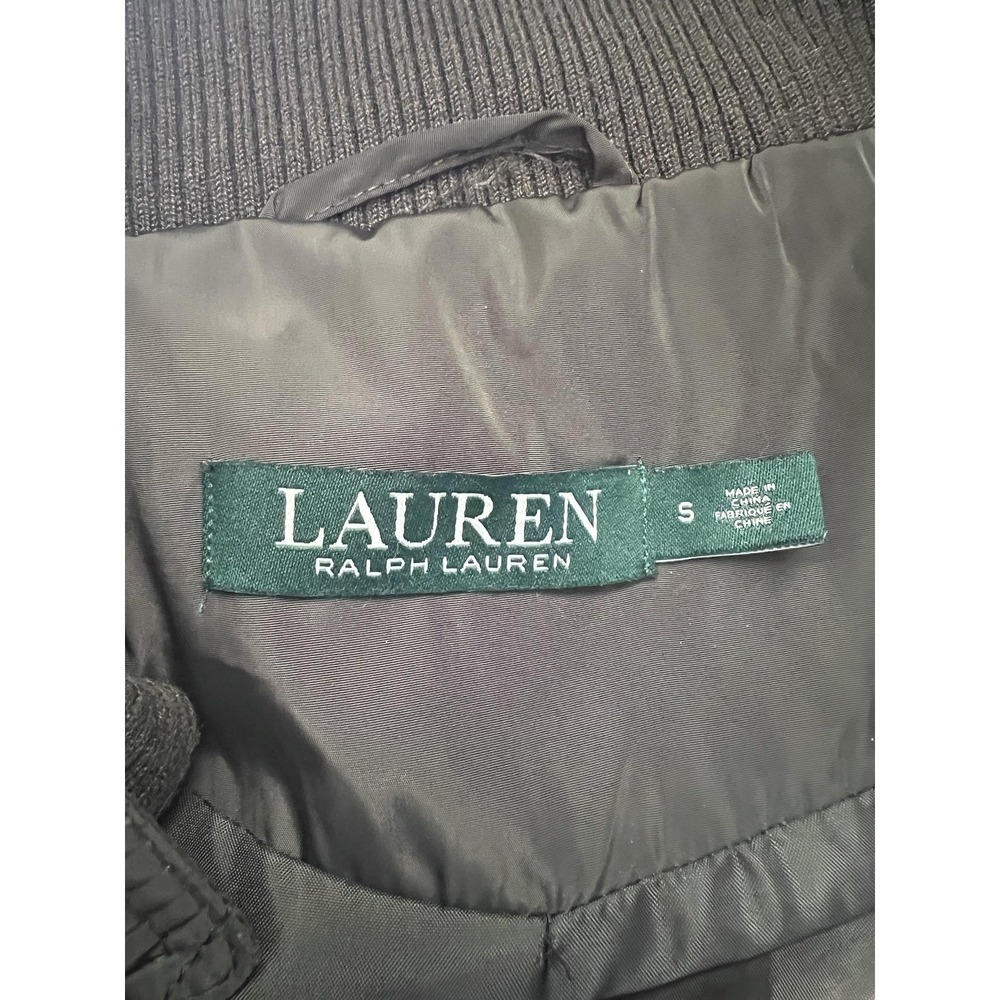 Lauren Ralph Lauren Jacket Womens Small Green Quilted Equestrian Barn Coat - Picture 11 of 12